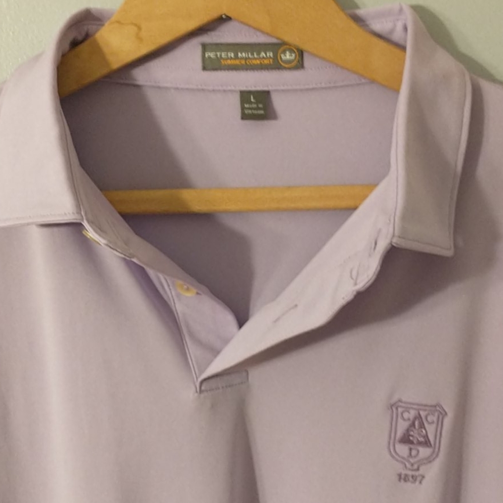 Awesome Peter Millar Lightweight Large Lilac Polo - image 2